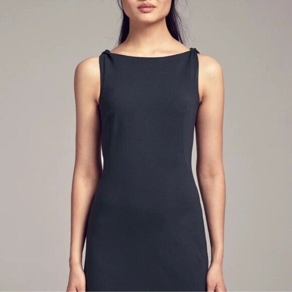 MM LaFleur Lydia Shift Dress Twist Strap Navy Midnight Indigo Women’s Size 0 - Picture 2 of 13